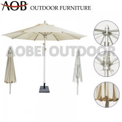 foshan AOB aobei outdoor garden hotel resort luxurious central hole umbrella with marble base