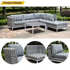 AOB aobei outdoor patio garden banana rattan weaving corner sofa