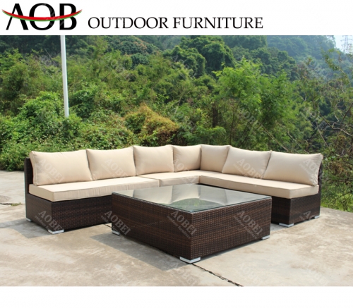 AOB aobei outdoor garden hotel home rattan wicker corner sofa lounge