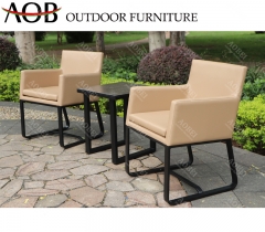 aobei aob outdoor hotel garden terrace balcony hotel leather 3 pcs furniture set