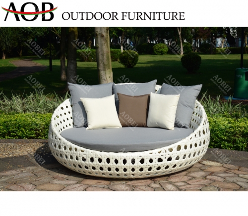 aob aobei outdoor garden resort rattan wicker round sunbed daybed