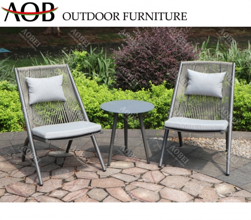 aobei aob outdoor garden hotel rope woven balcony table and chair set