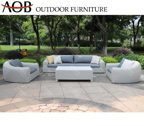 AOB AOBEI modern rattan outdoor garden patio home resort leisure corner sofa furniture set