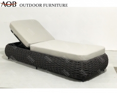 aobei aob outdoor customized rope woven double sunbed chaise lounge