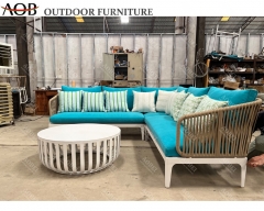 aobei aob patio outdoor rope weaving corner sofa set