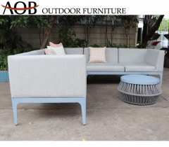 aobei customized outdoor home garden patio fabric leisure corner sofa set